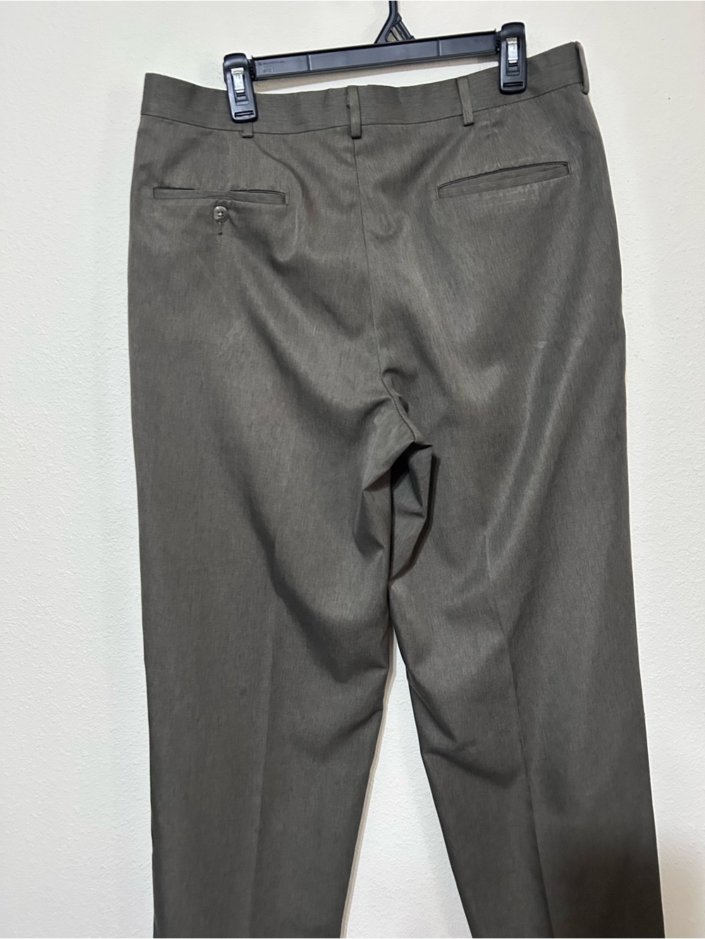 Farah Mens 34x32 Gray Pleated Front Cuffed Hem Dress Pants Trousers - Picture 6 of 8